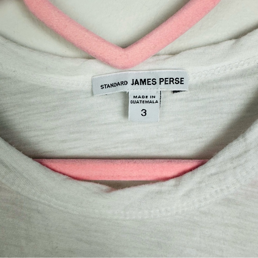 Standard James Perse White Crew Neck Tee Shirt Size 3 - Picture 5 of 7